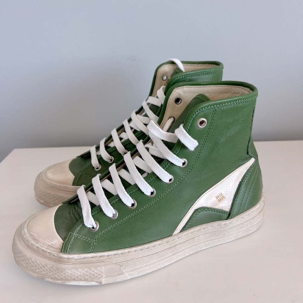 MoMA Leather Platform Sneakers - Natural Distressed Effect EUR 38 NIB